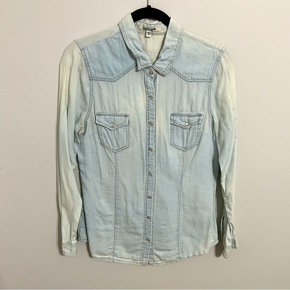 Daniel Rainn Sunwashed Western Denim Button Down